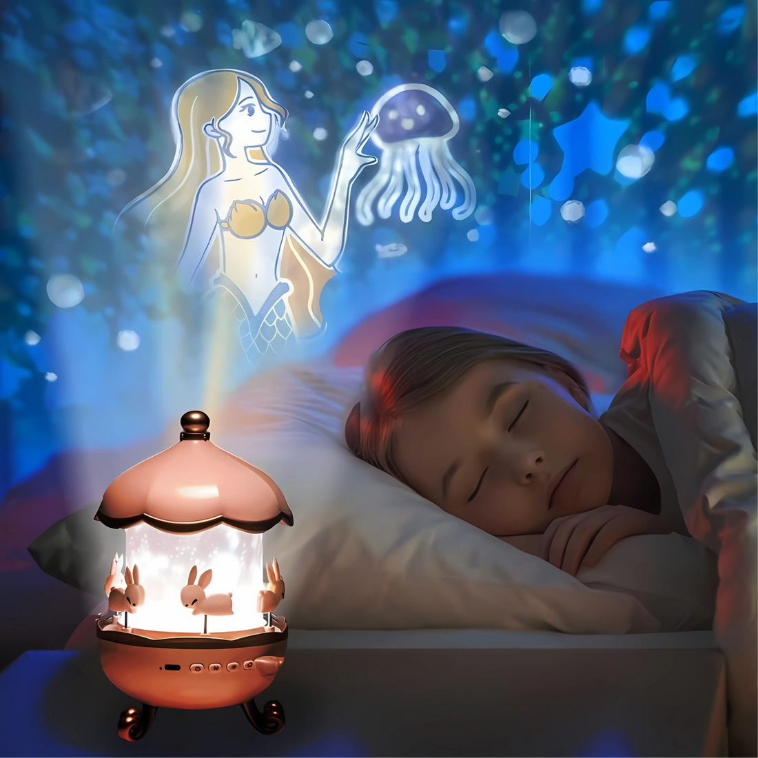 🦄 360° Rotating Room Projector Night Light 🌌