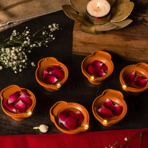 LED Water Sensor Diyas with Ambient Lights (Pack of 12/24/48)👇