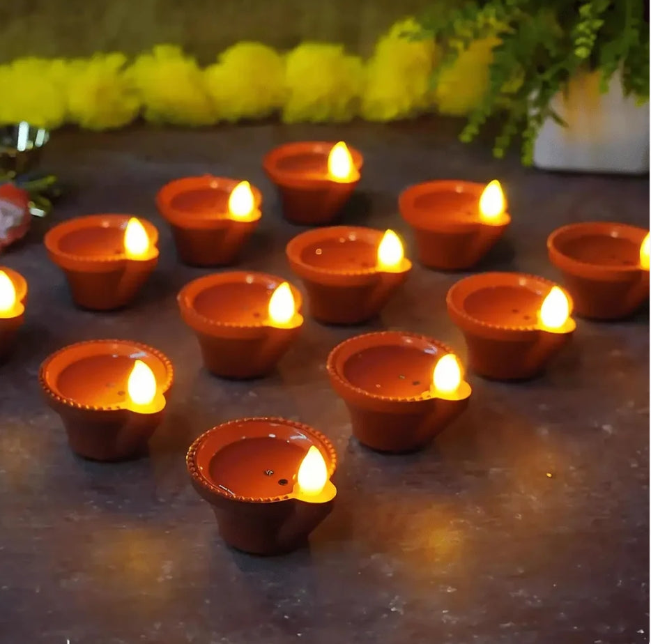 LED Water Sensor Diyas with Ambient Lights (Pack of 12/24/48)👇