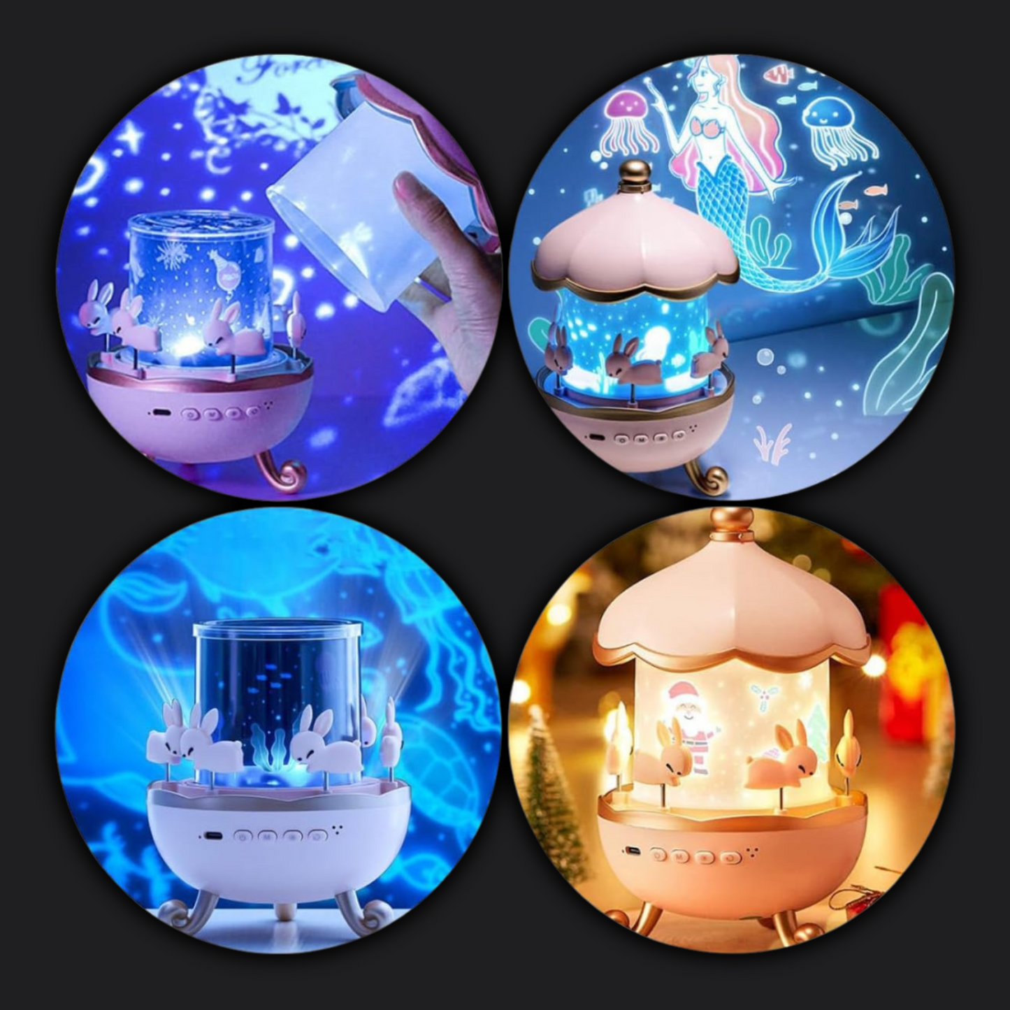 🦄 360° Rotating Room Projector Night Light 🌌