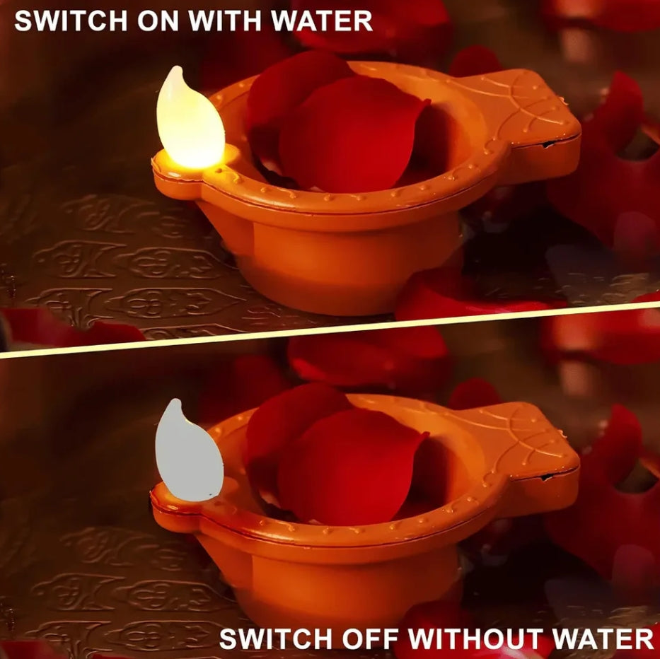 LED Water Sensor Diyas with Ambient Lights (Pack of 12/24/48)👇